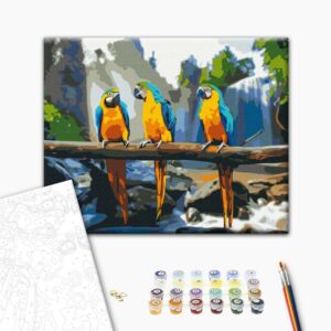 Malowanie po numerach Tropikalna ara