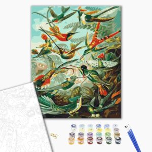 Malowanie po numerach Pierzaste królewstwo