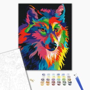 Malowanie po numerach Tęczowy drapieżnik