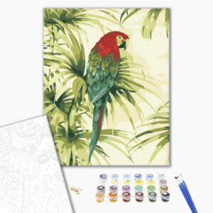 Malowanie po numerach Pierzasta ekzotyka