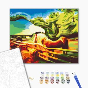 Malowanie po numerach Abstrakcja natury