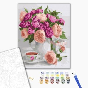 Malowanie po numerach Fioletowa martwa natura