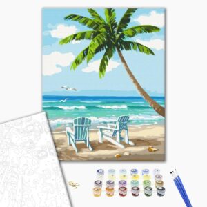 Malowanie po numerach morze na dwóch