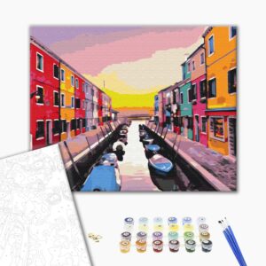 Malowanie po numerach Zaparkowane gondole