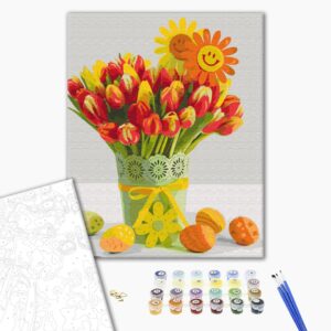 Malowanie po numerach Wielkanocne tulipany