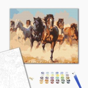 Malowanie po numerach Konie