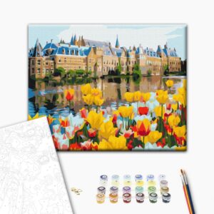 Malowanie po numerach Pałac w tulipanach