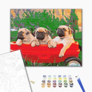 Malowanie po numerach Mopsy