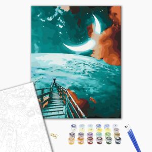 Malowanie po numerach Droga do księżyca