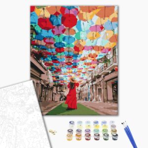 Malowanie po numerach Aleja parasol