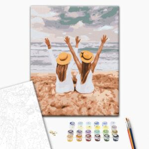 Malowanie po numerach Dziewczyny nad morzem