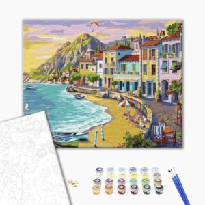 Malowanie po numerach Nadmorska miejscowość