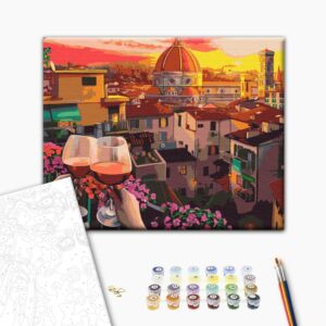 Malowanie po numerach Przytulny wieczór z winem