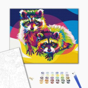 Malowanie po numerach tęczowe szopy