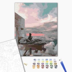 Malowanie po numerach Dom w chmurach