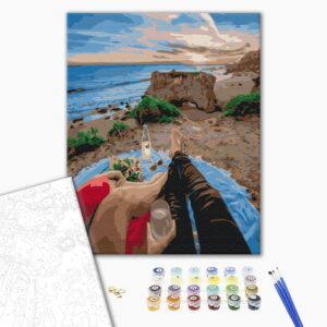 Malowanie po numerach Romantyczne spotkanie na plażu