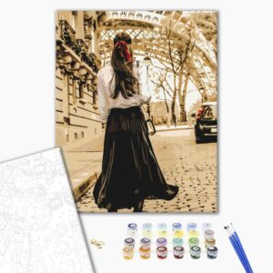 Malowanie po numerach Pani na ulicach Paryża