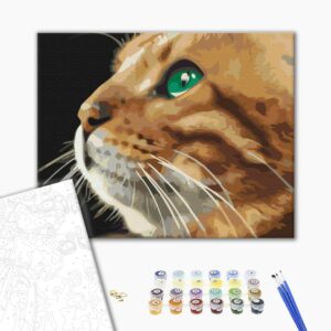 Malowanie po numerach Widok rudej