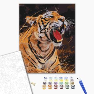 Malowanie po numerach Ryk tygrysa