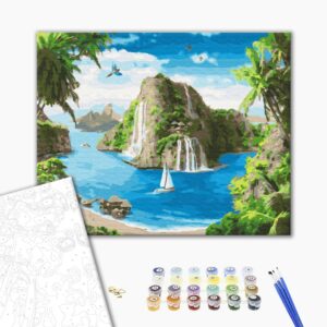 Malowanie po numerach Tropikalny port.