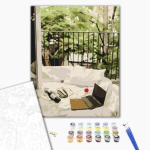 Malowanie po numerach Przytulny balkon.