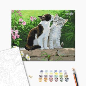 Malowanie po numerach Para kocięta