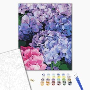 Malowanie po numerach Jasna hortensja