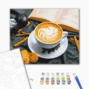 Malowanie po numerach Kawa z cynamonem