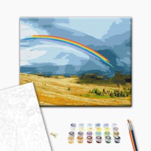 Malowanie po numerach Tęczowe pole