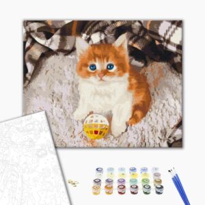 Malowanie po numerach Figlarny kotek