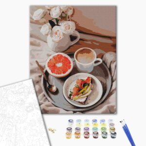 Malowanie po numerach Cytrusowe śniadanie