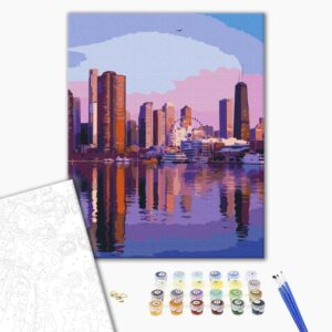 Malowanie po numerach Metropolia na wschodzie ślońca