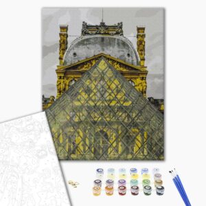 Malowanie po numerach Piramida luwru