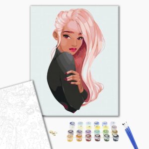 Malowanie po numerach Art różowy