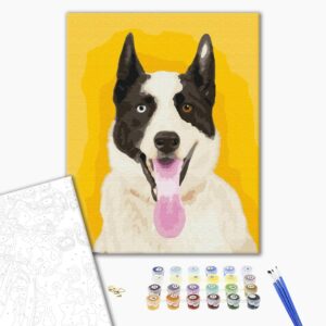 Malowanie po numerach Jasny pies