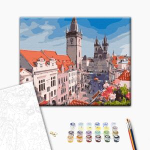 Malowanie po numerach Widok na Pragę