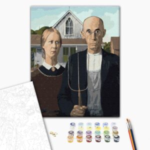 Malowanie po numerach "Gotyka Amerykańska" Grant Wood