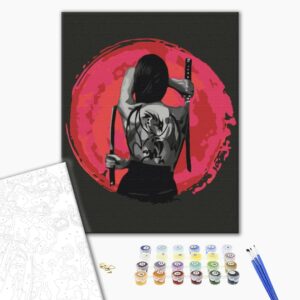 Malowanie po numerach Nowoczesna Gejsza