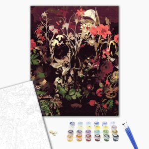 Malowanie po numerach Czaszka w suszonych zestawach