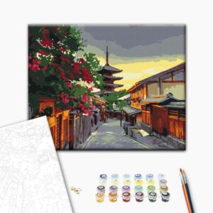 Malowanie po numerach Wieczór w Kioto