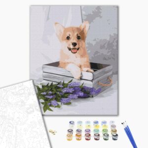 Malowanie po numerach Figlarny Corgi