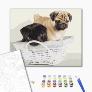 Malowanie po numerach Przyjaciele w koszu