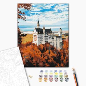 Malowanie po numerach Jesienny widok Neuschwanstein