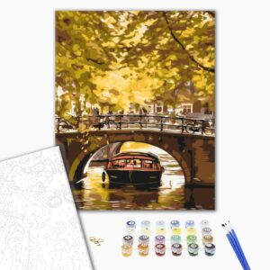 Malowanie po numerach Spacer kanałami na łodzi