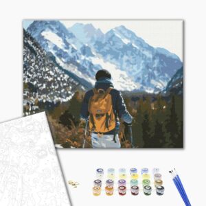 Malowanie po numerach Podróżnik w górach