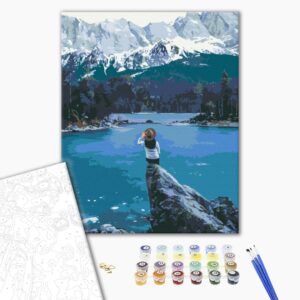 Malowanie po numerach Podróżnik w Norwegii.