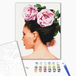 Malowanie po numerach Kwiaty we włosach