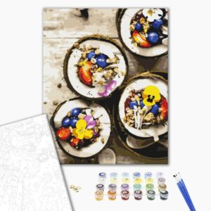 Malowanie po numerach Śniadanie kokosowe.