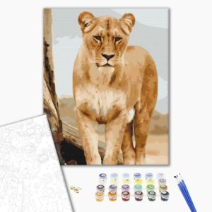 Malowanie po numerach Młoda lwica