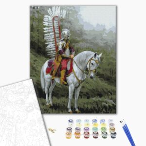 Malowanie po numerach Rycerz na koniu